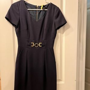 Tahari navy dress